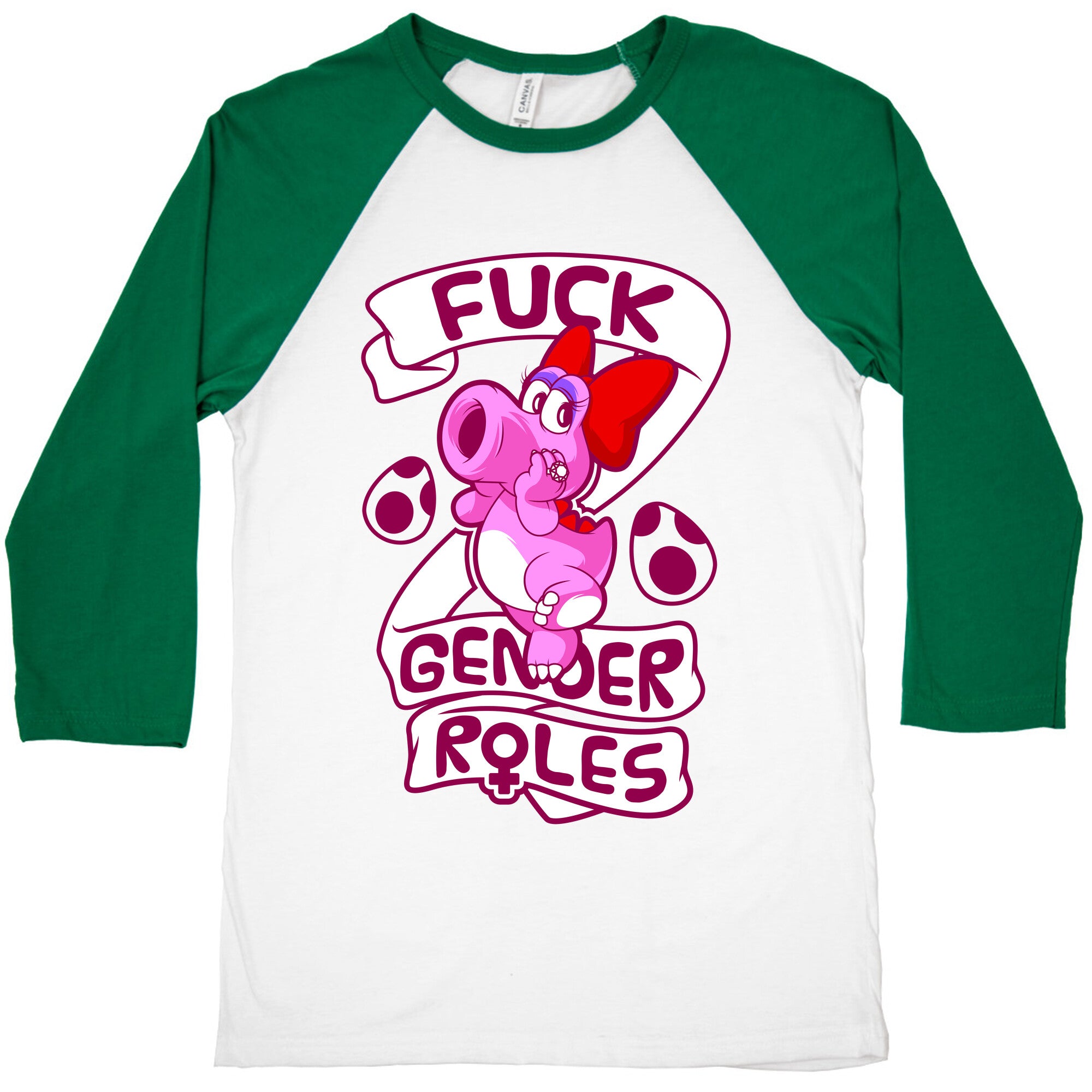 Fuck Gender Roles (Birdo) Baseball Tee
